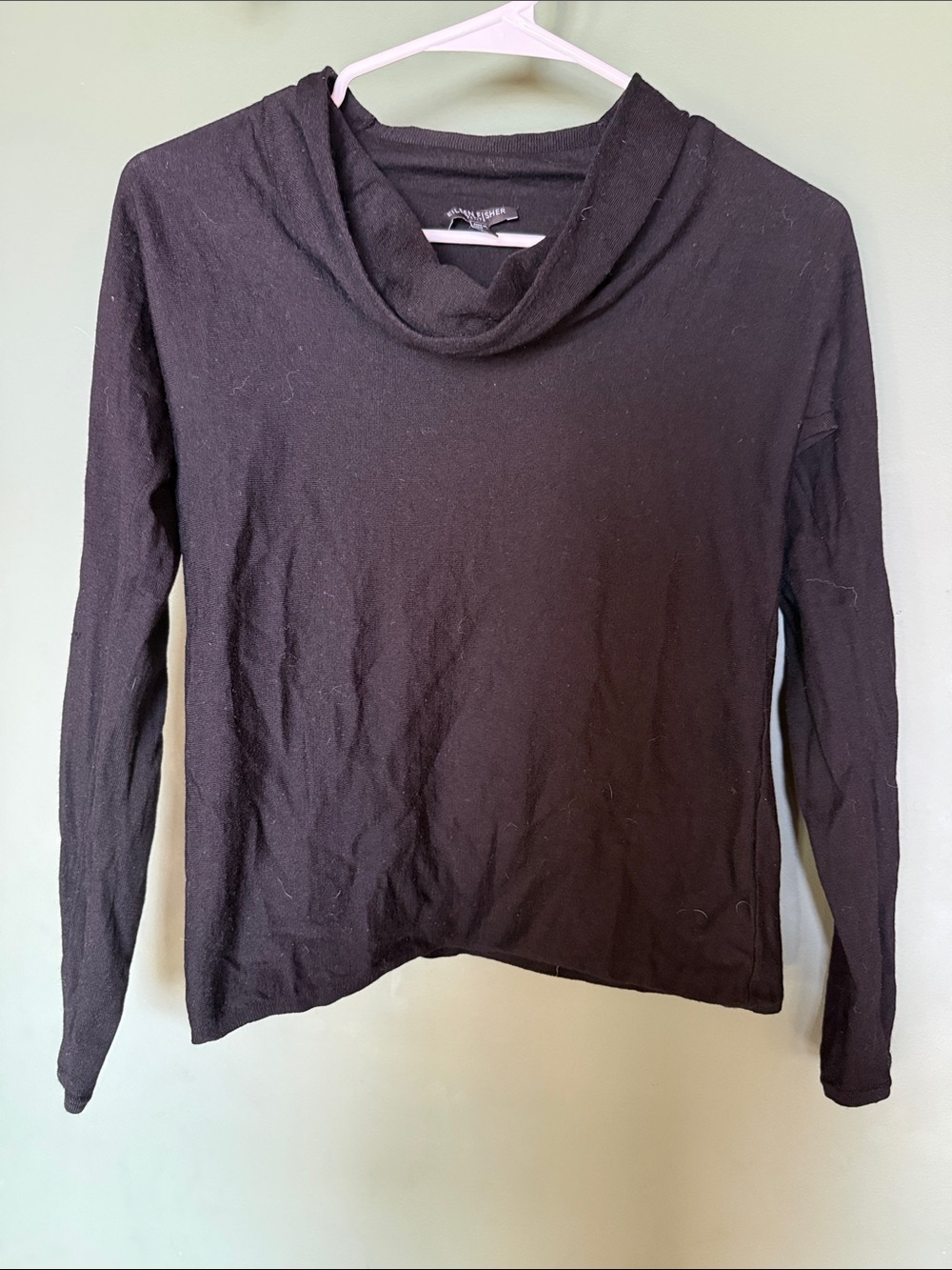 Eileen Fisher Black Petite Pure Wool Sweater